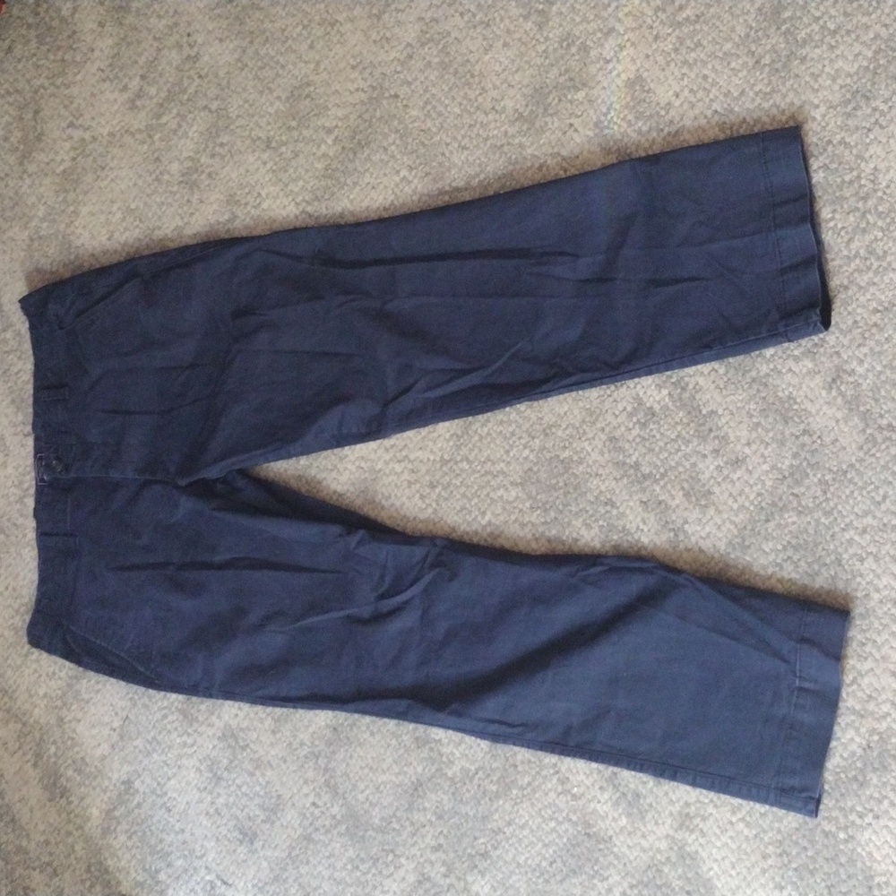 Gap Navy Khakis Slacks 34 x 30 Dress Pants Chinos Straight Fit